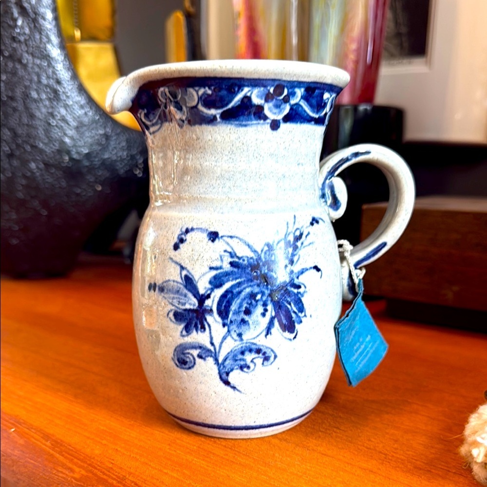 SCHIPPER pottery jug signed handmade, and then hand painted